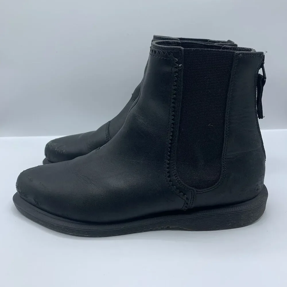 Dr. Martens Zillow Women’s Size 7 Black Back Zip Chelsea Ankle Boots